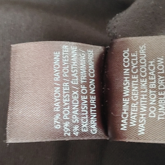 Kenneth Cole Reaction Black 3/4 Sleeve Top - Picture 7 of 10